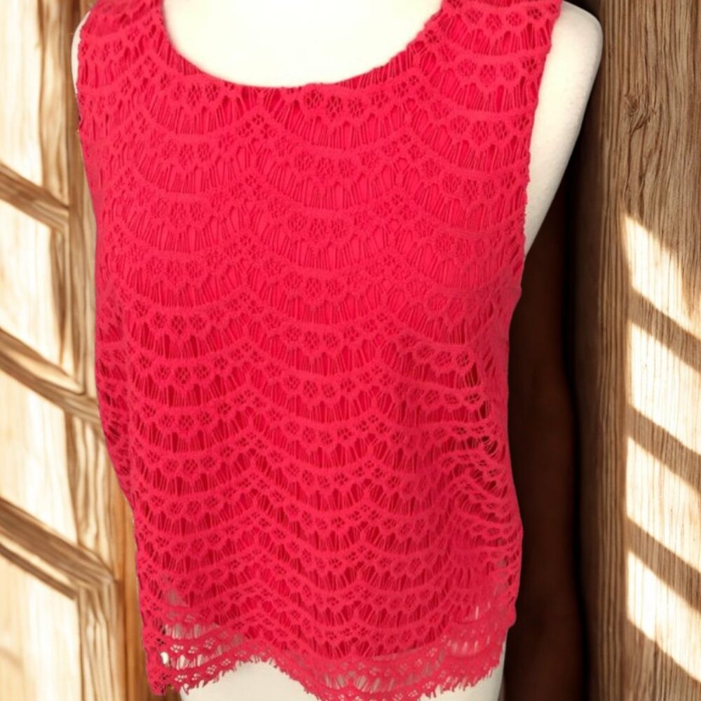 Gorgeous Kaari Blue Crochet Coral Top